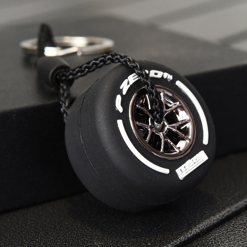 Personalized Double-sided Keychain With Wheels