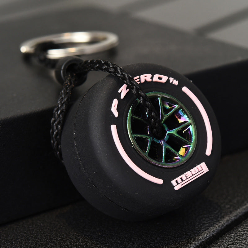 Personalized Double-sided Keychain With Wheels