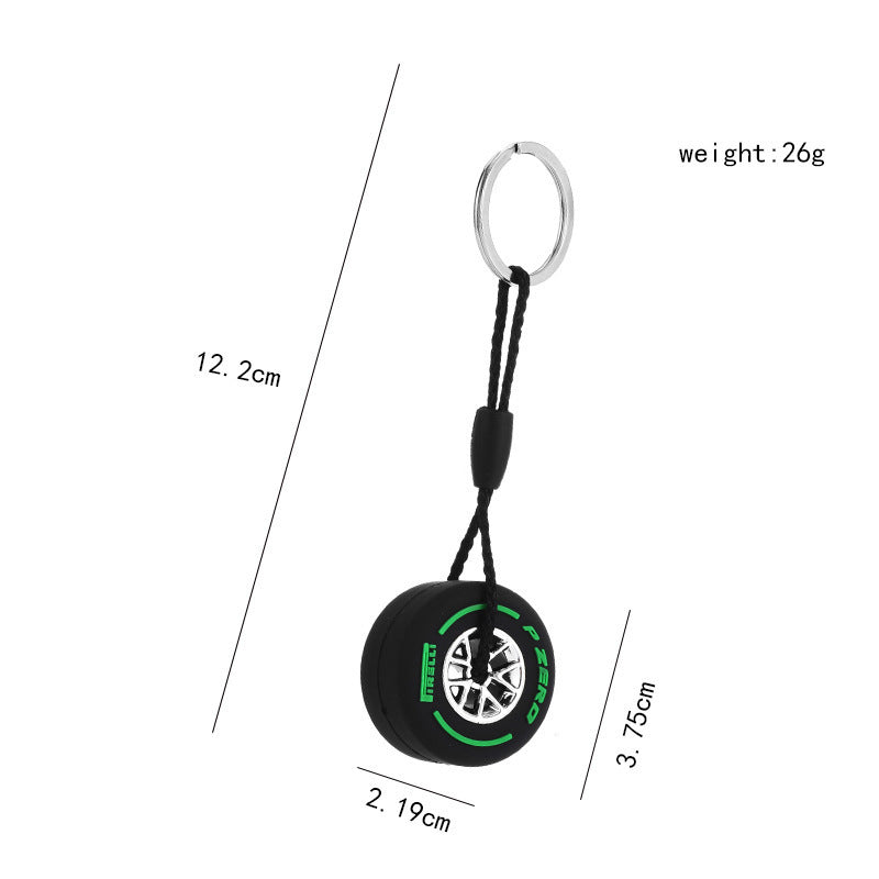 Personalized Double-sided Keychain With Wheels