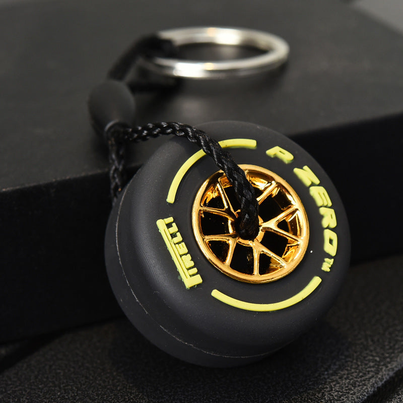 Personalized Double-sided Keychain With Wheels