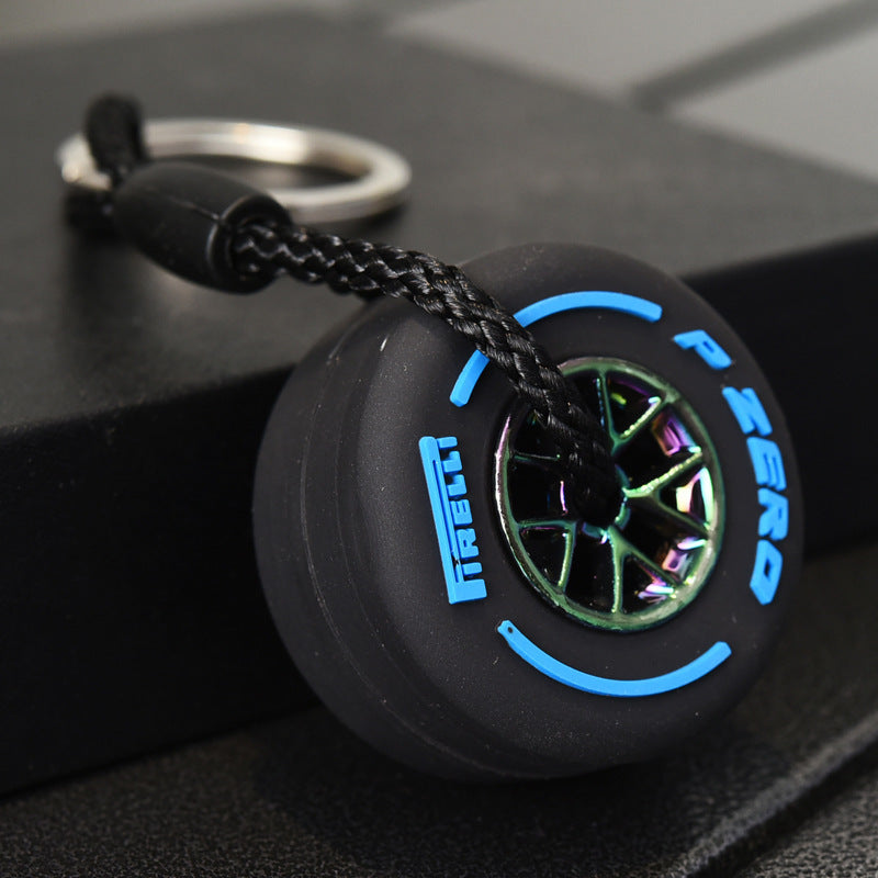 Personalized Double-sided Keychain With Wheels