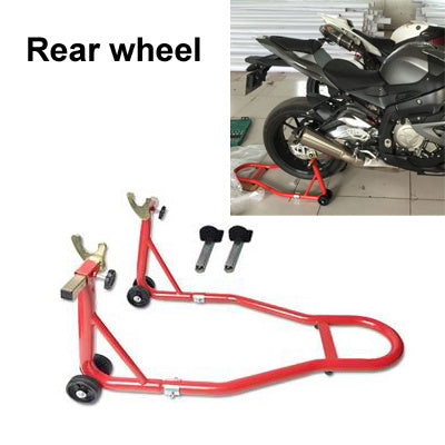 Lifting And Lowering Maintenance Tools For Motorcycle Front And Rear Wheels