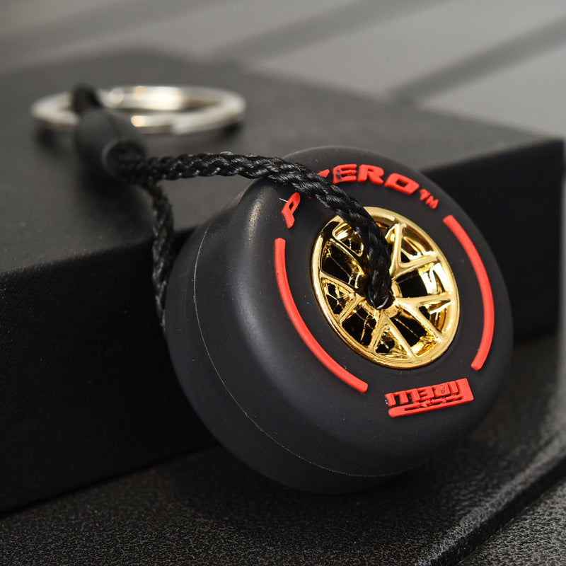 Personalized Double-sided Keychain With Wheels